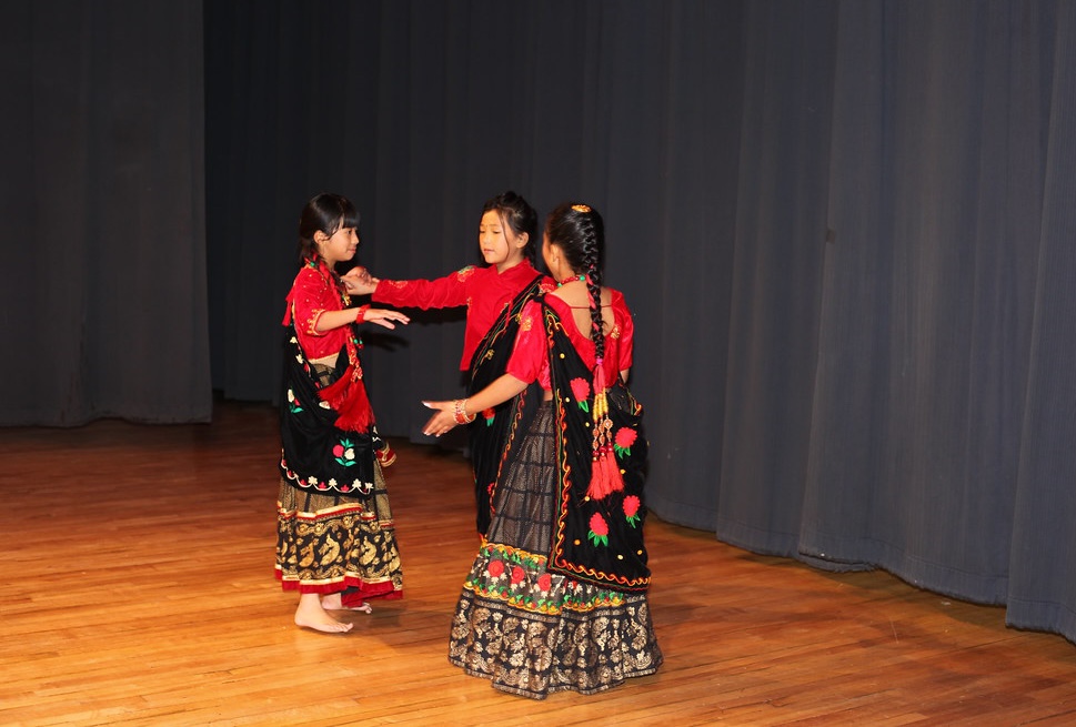 Children performing a Nepali cultural dance